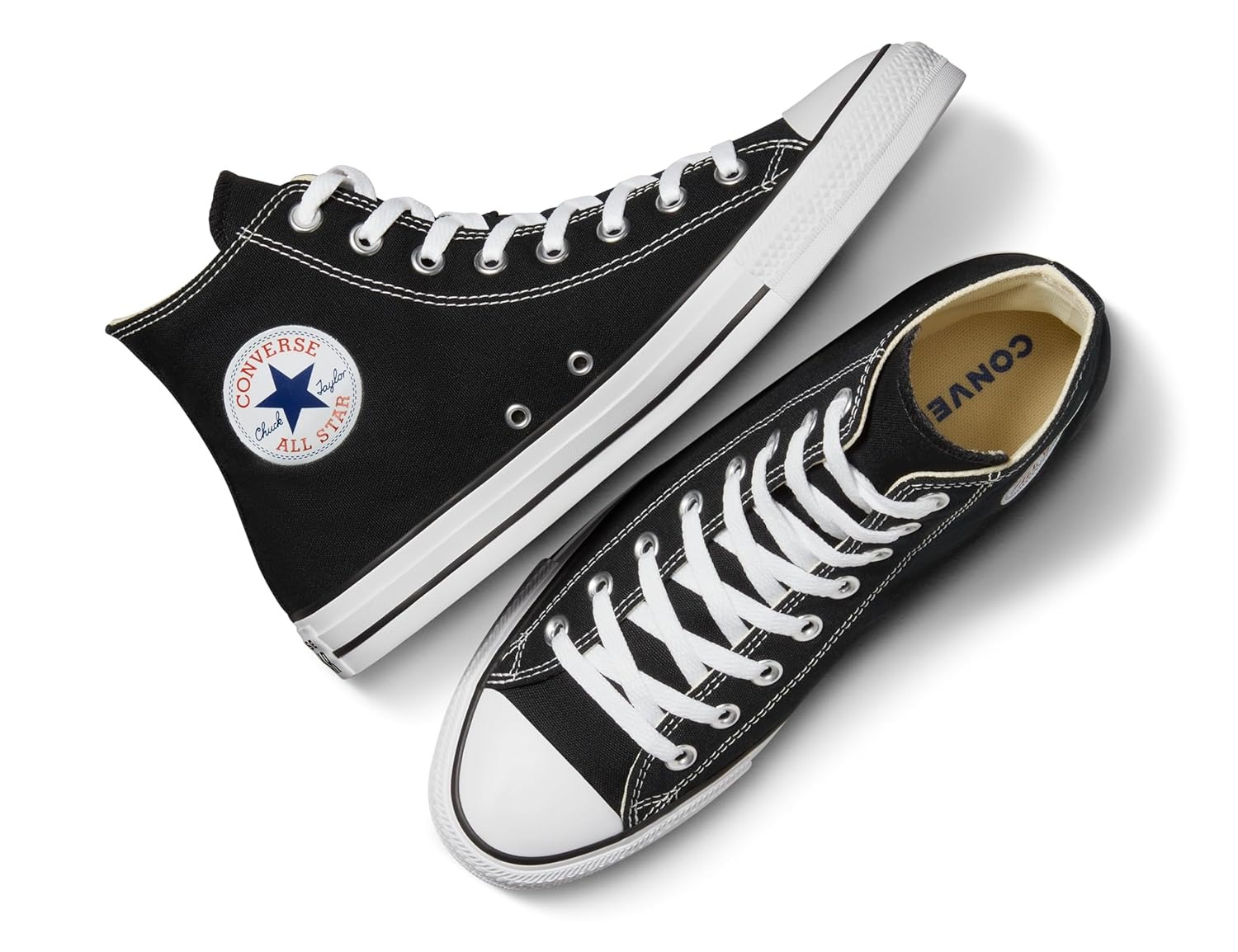 imgi_127_81eC+fFLQgL._SL1500_ Converse Unisex Chuck Taylor All Star Black Sneakers (UK Footwear Size System, Adult, Men, Numeric, Medium, 7)